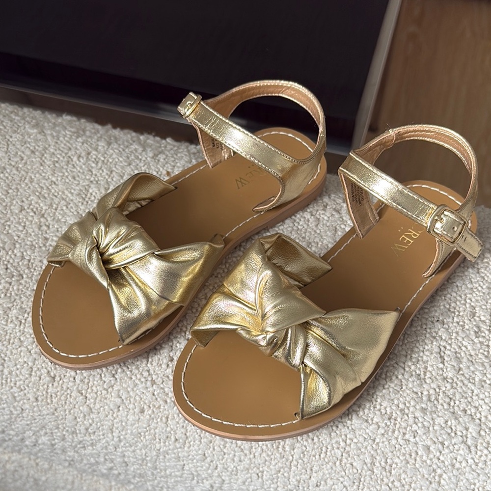 J. Crew Kids Gold Sandals
